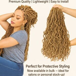 Premium Lightweight Blonde Dreadlock Extensions